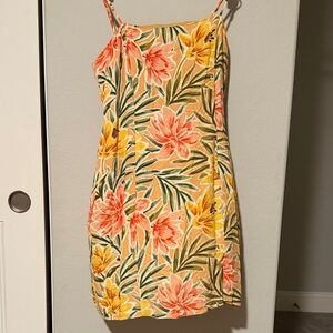 Tropical Floral Mini Dress Size Medium